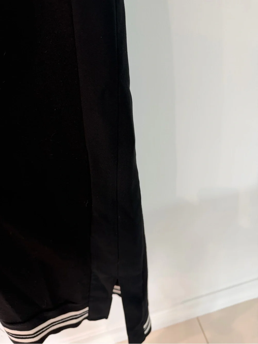 Public School Black Sleeveless Polo Tank with White Striped Trim